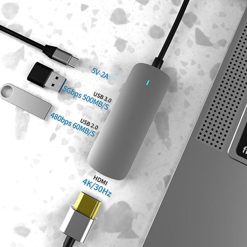 Basix typu C 4-w-1 Centrum USB 3.0 2.0 wielu stacja dokująca USB C przełącznika laptopa HDMI dla MacBook zawodowiec powietrza dla Huawei kumpel20 P20zawodowiec