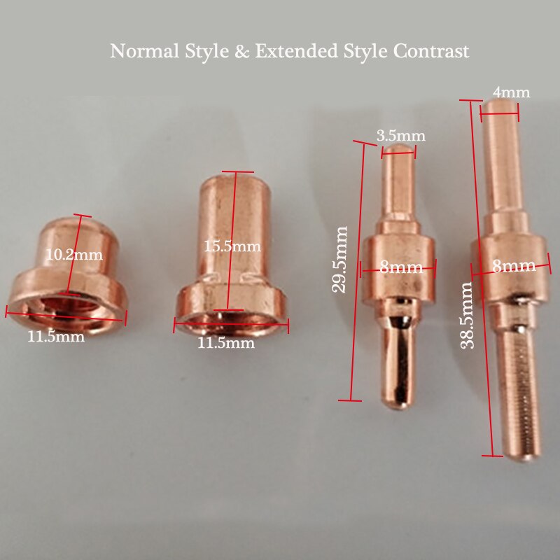 10 Pcs PT31 30/40A Cutting Torch Plasma Cutter Tip Electrodes &amp; Nozzles Kit Consumable Plasma Cutter Machine Spare Parts Torch