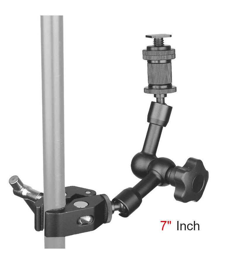 Super Clamp 7 "Inch Verstelbare Magic Gelede Arm Tang Voor Montage Hdmi Monitor Led Light Video Camera Flash Camera dslr