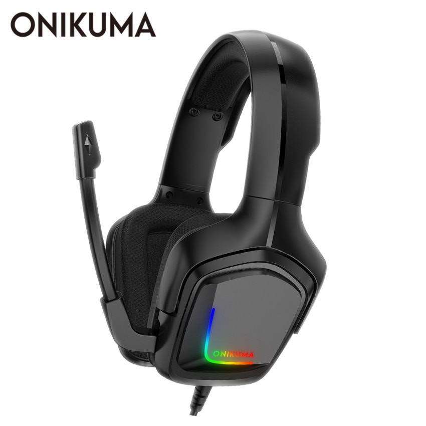 ONIKUMA K20 casque Gaming Headset PS4 3.5mm PC Gamer Stereo Game Hoofdtelefoon Led Licht met Microfoon voor XBox Een /Laptop Tablet