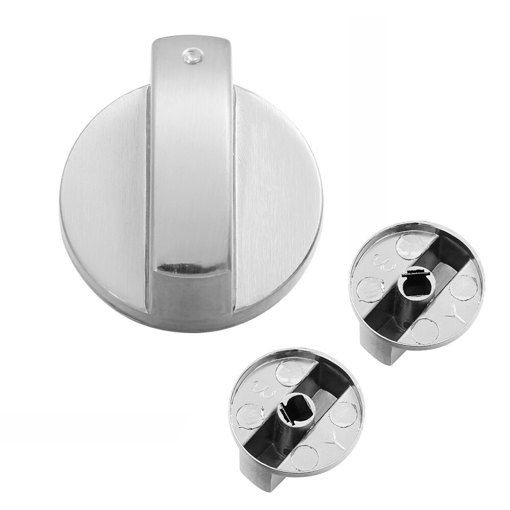 2Pcs 6/8mm Universal Metal Rotary Switch Control Knobs Replacement for Kitchen Cooker Gas Stove Oven Cooktop Accessories: 45-8mm