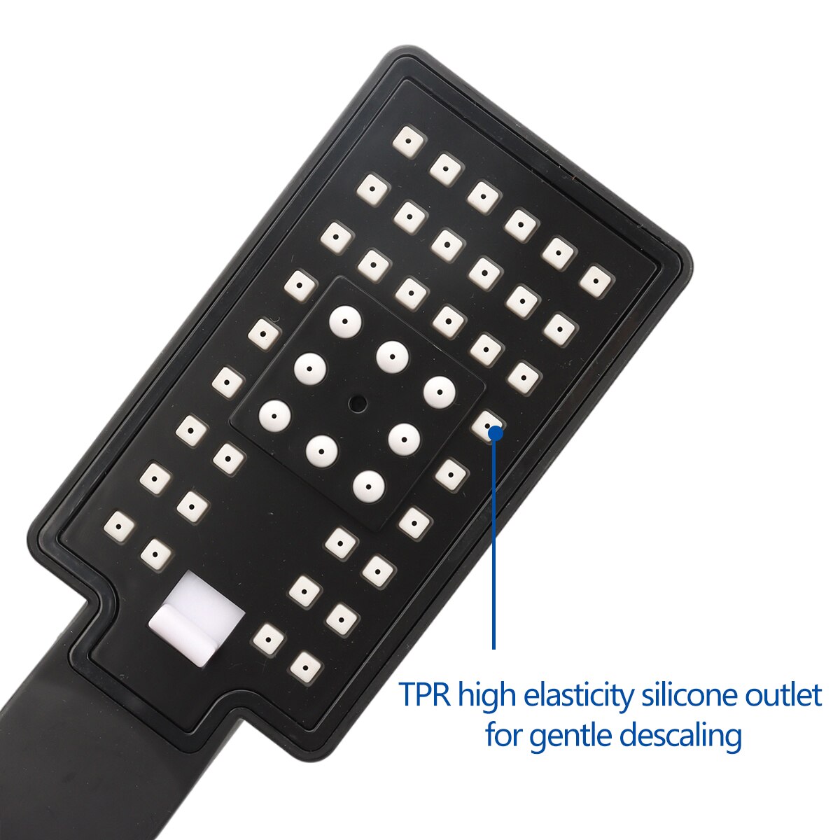 Hand-held Shower Head Water Saving Black Bathroom Rainfall Shower Nozzle Aerator High Pressure handheld Shower Head