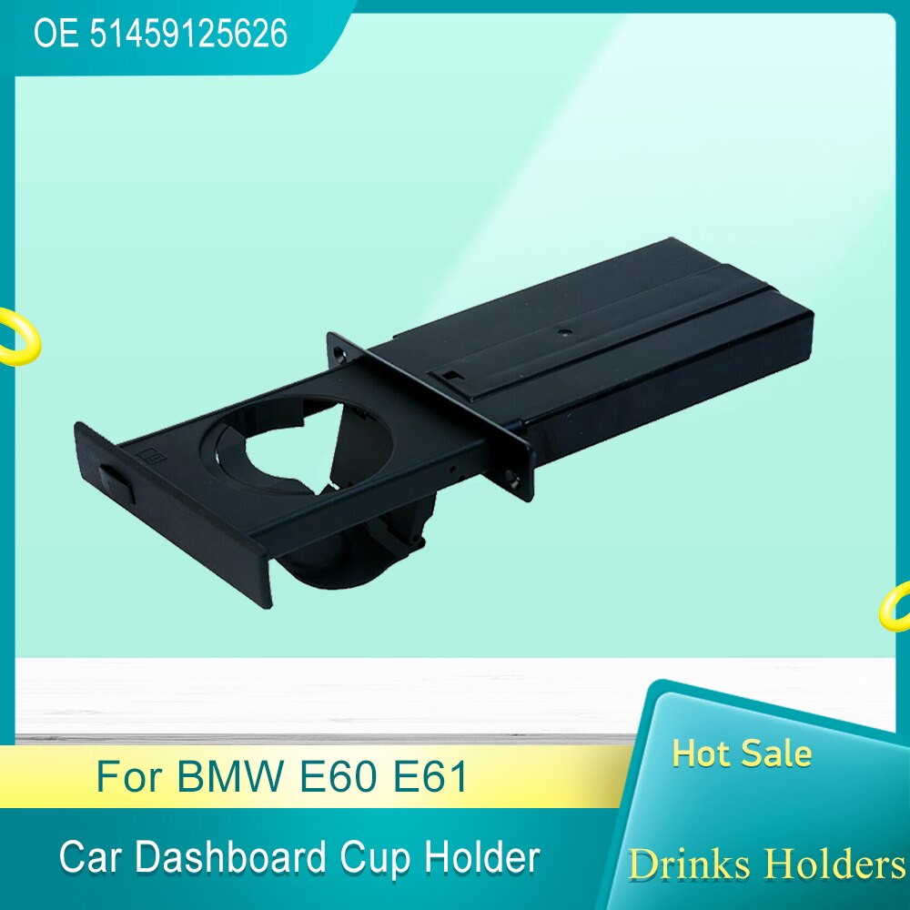Auto Rechts Passenger Dashboard Bekerhouder Montage Voor Bmw E60 E61 Auto Accessoires 51459125626 Black Drankjes Houders