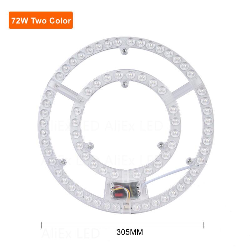 12W 18W 24W 36W 48W 72W 220V 240V Led Plafond Lamp Panel lamp Vervanging Chip Bron Lont Remould Led Hoge Helderheid Verlichting: 72W Two Color