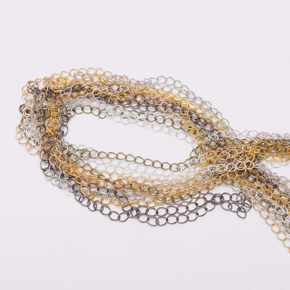 5m 10 mt/los Halskette Verlängerung Kette Lange Verknüpfung Öffnen Ring Erweiterte & Erweiterung Schwänze Ketten Liefert Für Schmuck Machen zubehör