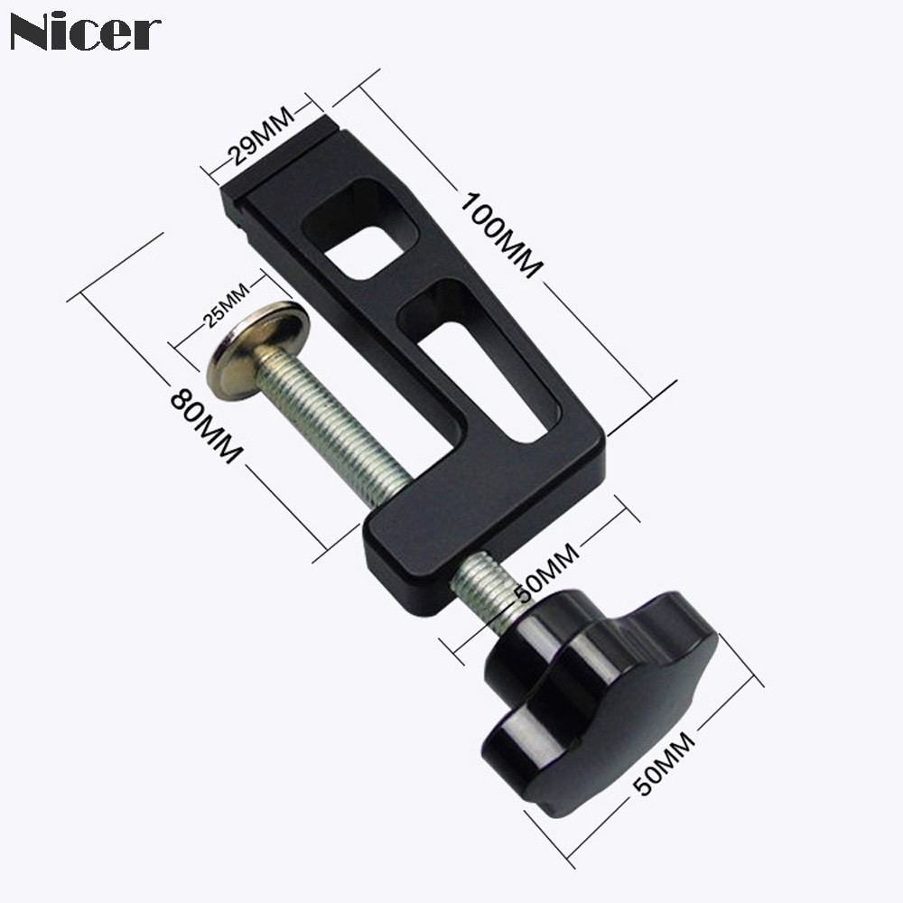 2pcs Set G-clamps For 45mm T-track 75mm Fence Universal G Clip Fixtures Woodworking Tools