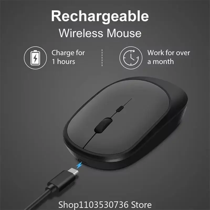 Wireless Mouse Bluetooth USB Silent Mice Adjustable DPI Ergonomic Rechargeable Gaming Mouse For Xiaomi Tablet