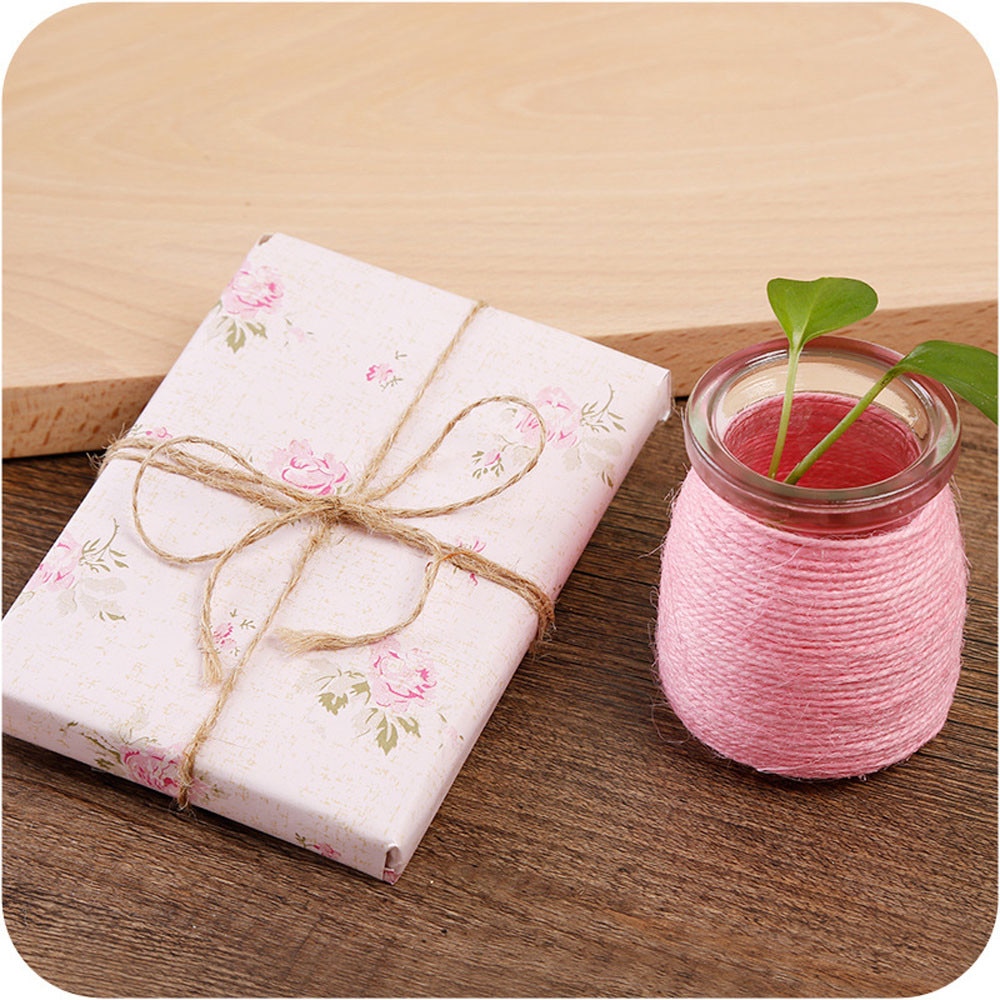 400x0.2cm Linen Roll Natural Jute Twine Cord Hemp Rope Packing Strings Event Party Supplies Wedding Home DIY Decor Craft