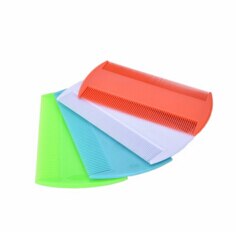 Plastic Random Color Portable Double Sided Nit Fine Tooth Head Lice Hair Combs For Pet Flea: Default Title