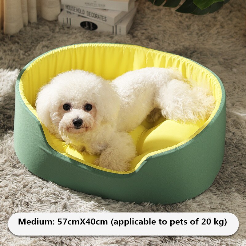 Wrapped Two-color Dog Kennel Washable and Free Mat... – Grandado