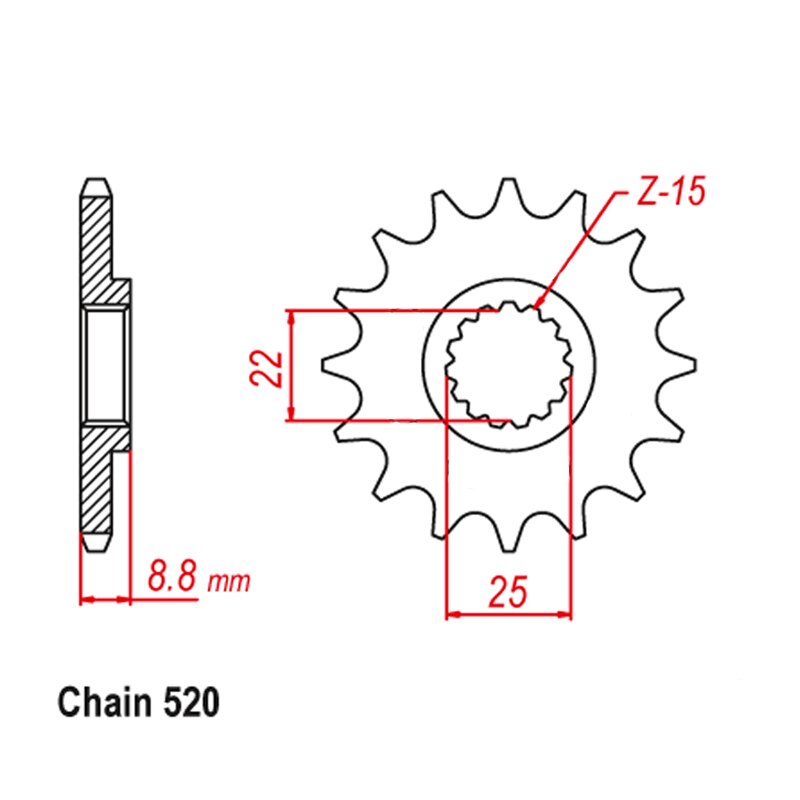 520 13T 14T 15T Motorcycle Front Sprocket For KTM 125 250 300 350 400 500 520 525 530 EXC Enduro Six Days MX XC MC-W MC-F SX SMR