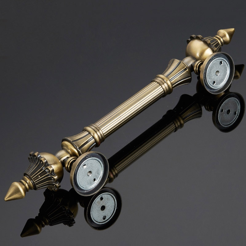 Europeiske retro skyve dørhåndtak antikke tre dørhåndtak og knotter for utendørs dør dør maskinvare