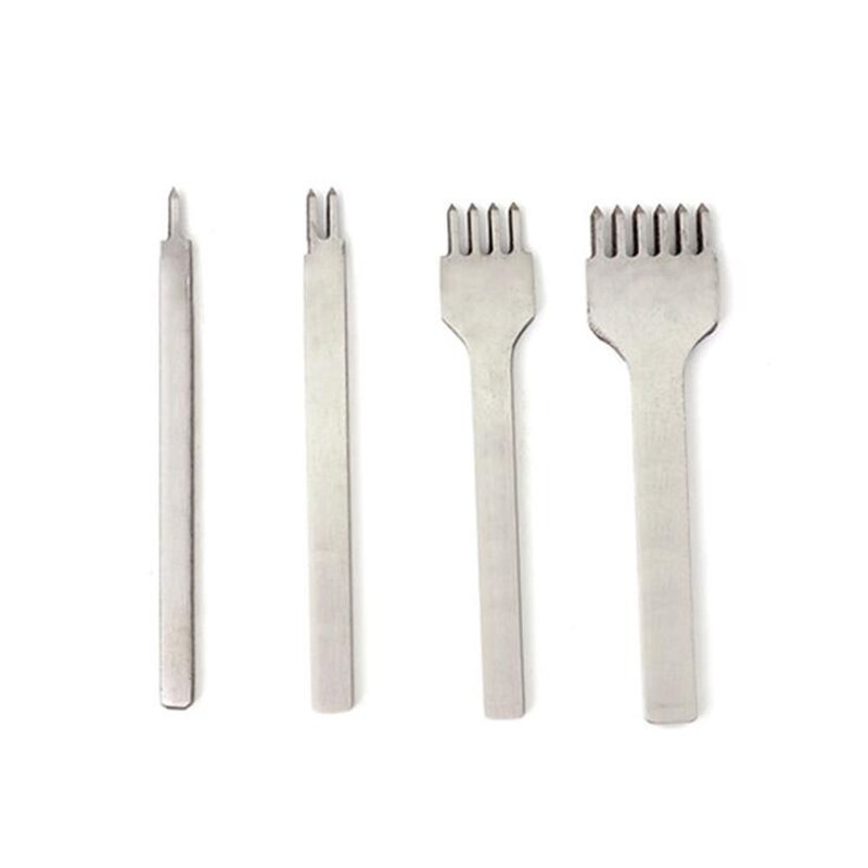 3/4/5/6mm Spacing Punch Tool For Leather Hole Punches Tool Lacing Stitching Sewing DIY Leather Craft Tools 1/2/4/6 Prong