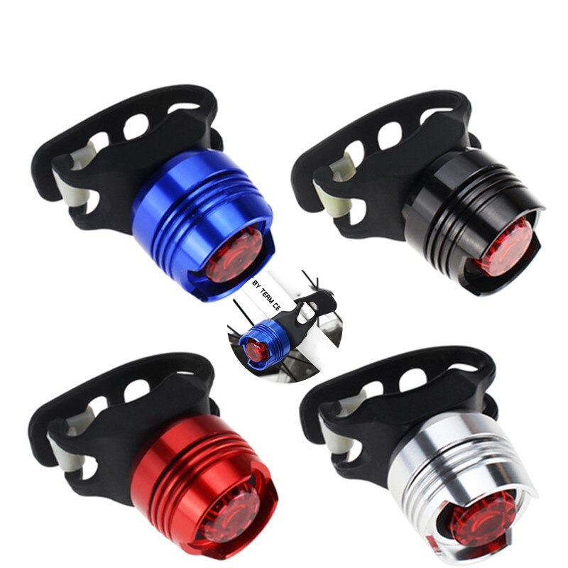 Led Waterdichte Fiets Fiets Voor Achter Staart Helm Rood Flash Lichten Veiligheidswaarschuwing Lamp Fietsen Veiligheidswaarschuwing Licht