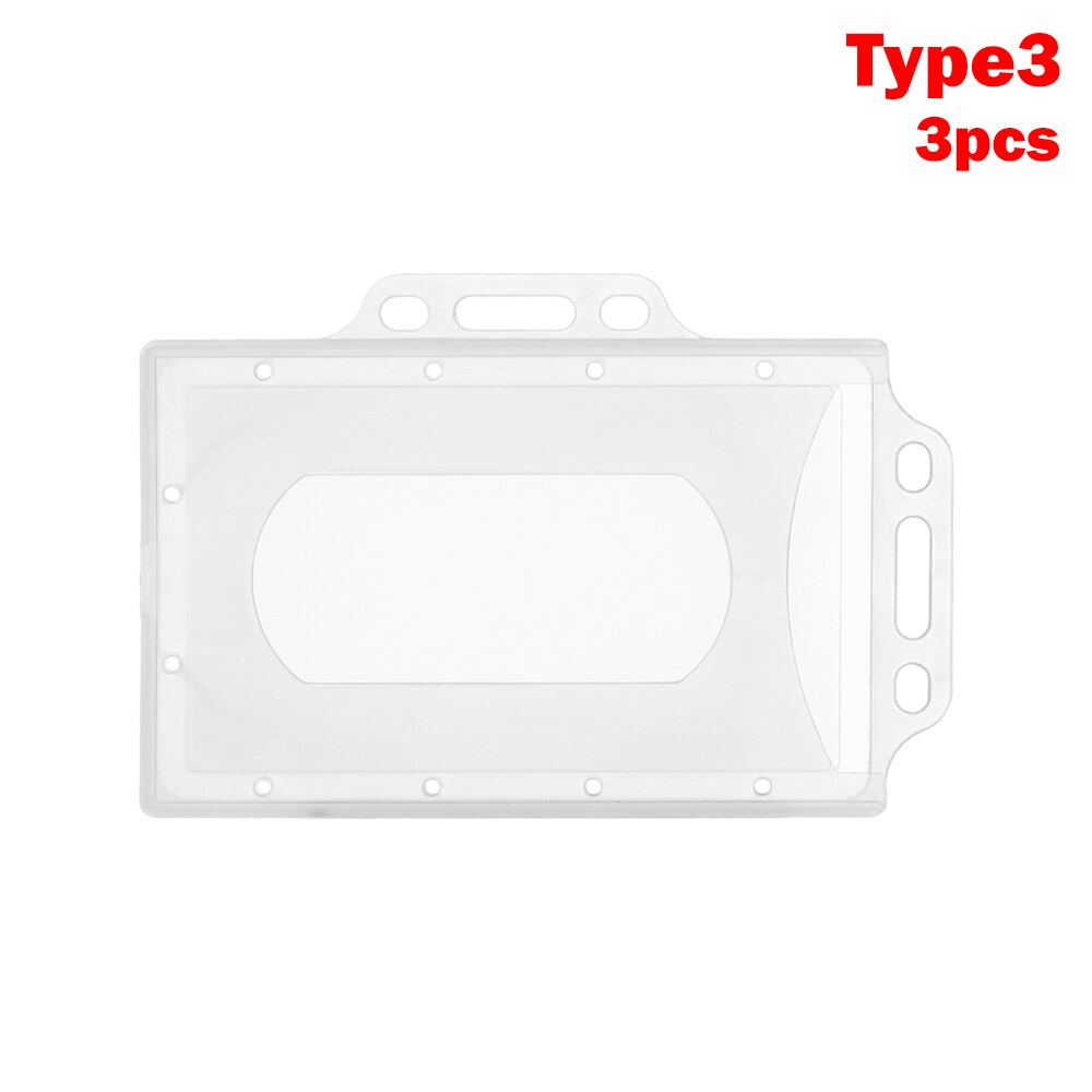 1/3 stk akryl plast multi-brug hård plast badge arbejde id-kortholder beskytter cover cover id-kortholder nyttig: Type 3- 3 stk