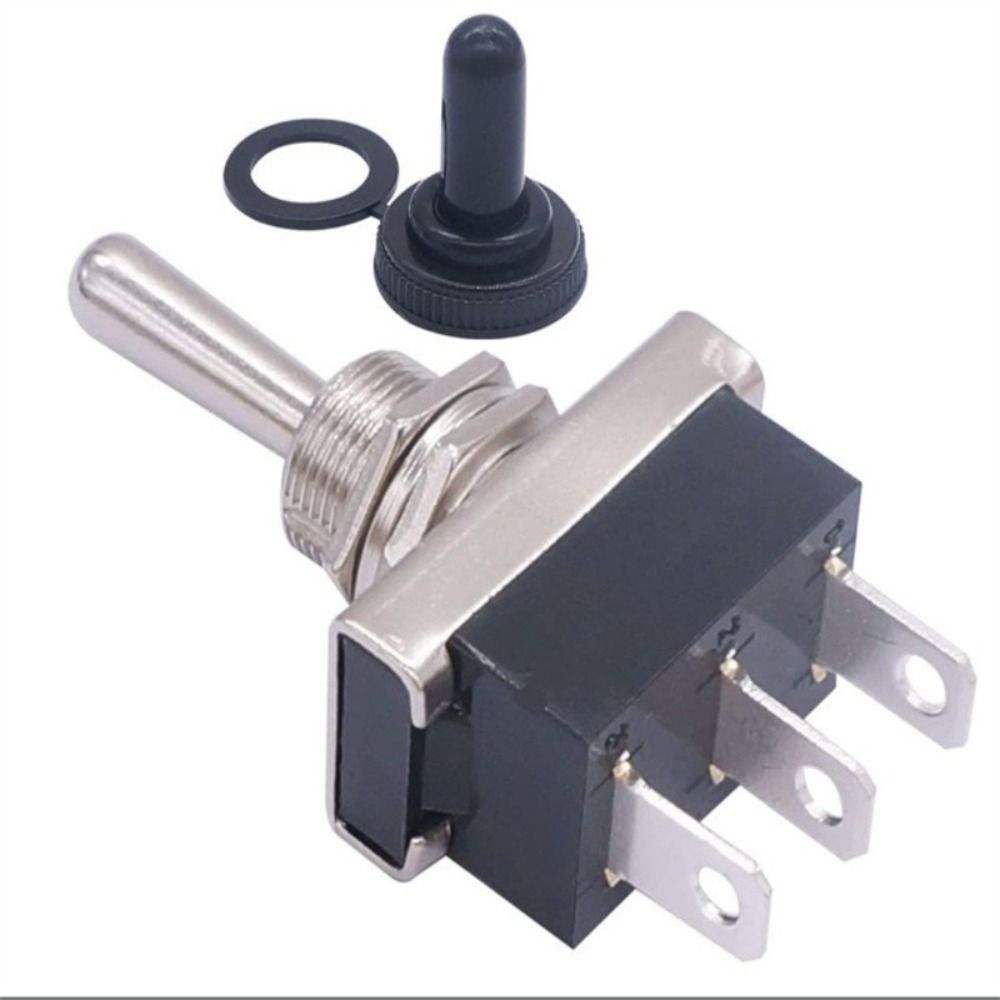 3Pin 3 Position Toggle Switch ON/Off/ON Switches Parts Rocker Switch 12 VDC 25 A Waterproof Cap Momentary Power Button Switch