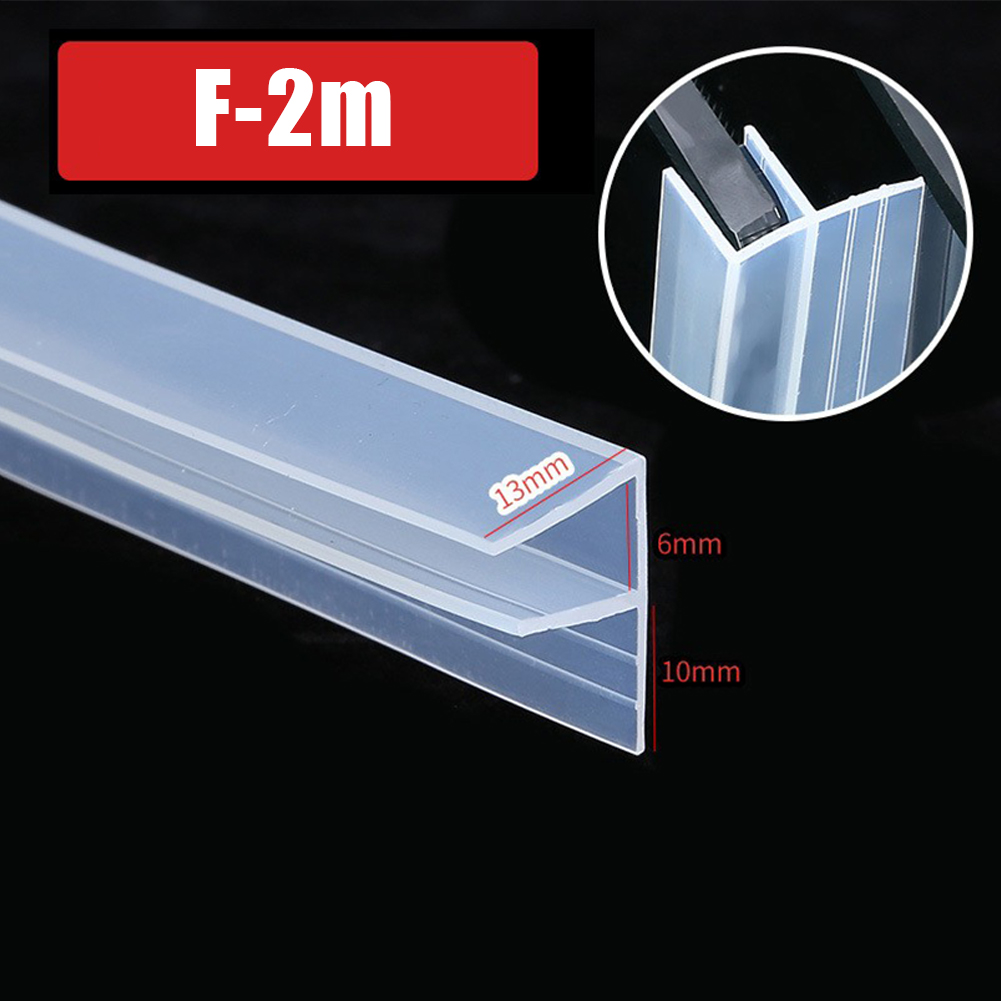 F Typ transparentes Gummi glas wasserdichter warmer Dichtung streifen Balkon Badezimmer tür und Fenster dichtung streifen für 6mm Glas