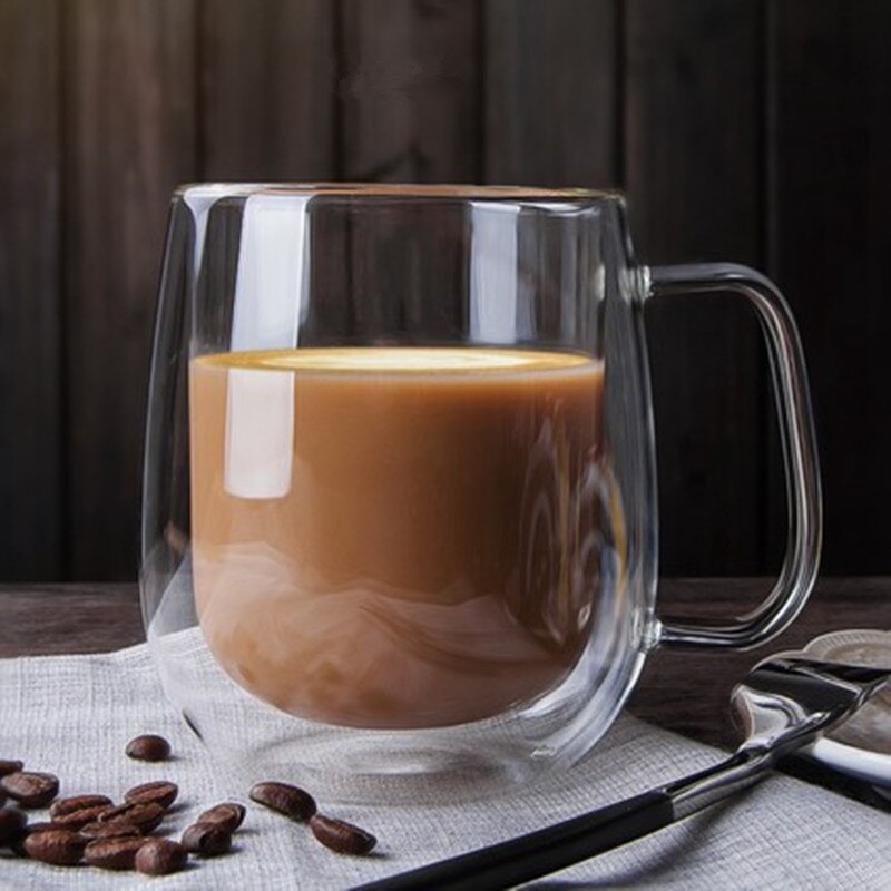 80-650ml podwójna ściana szklany kubek odporny na herbatę kufel do piwa kawa mleko sok z cytryny kubek Drinkware Lover filiżanki do kawy prezent kreatywność
