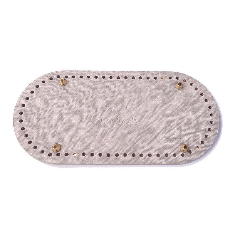 1PC 25x12cm Bag Bottom Base Oval DIY Tote Bag Handmade Crochet Shaper Leather Purse Insert Accessories: grey
