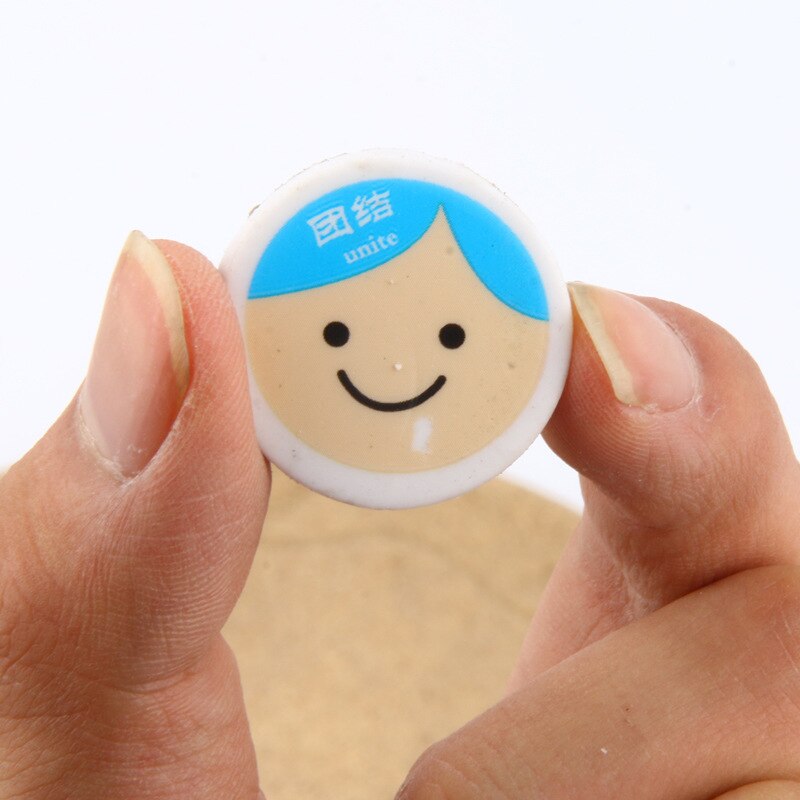 1 Pc CreativeCute Smiley Gum Cartoon Leuke Schoolbenodigdheden Gummen Kinderen Briefpapier Rubber