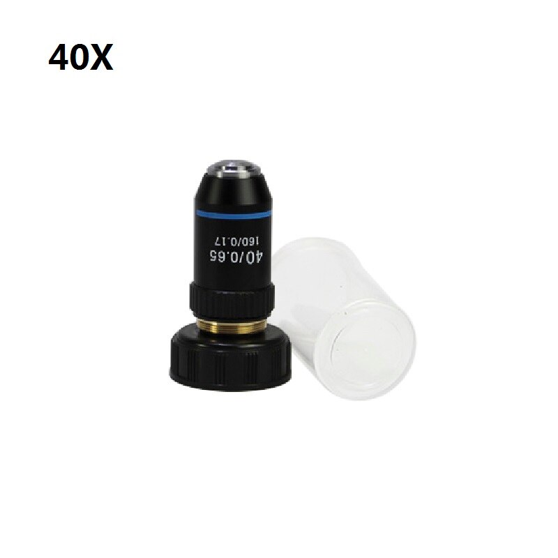 195 Achromatic Objective Lens 4X 10X 20X 40X 60X 100X f/ Biological Microscope Lens Coating RMS 20.2mm Standard Thread Interface: 40X