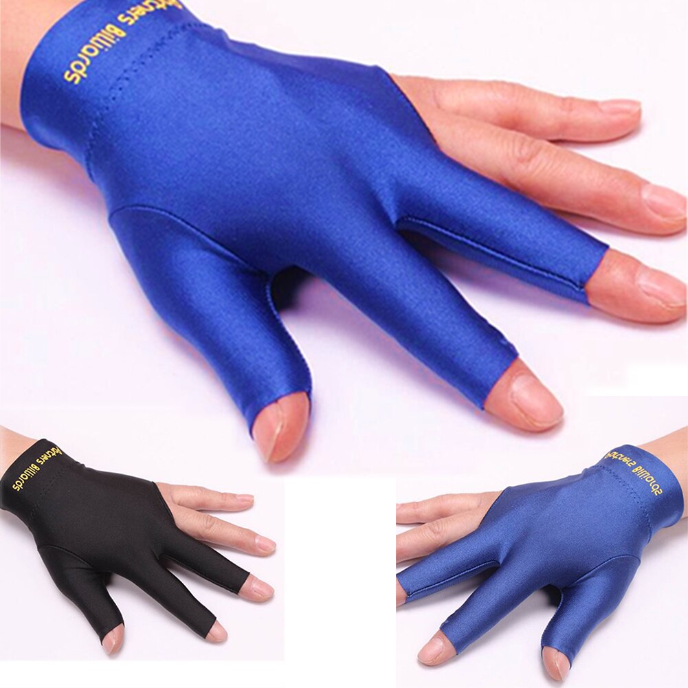 Nowy gorący Spandex Snooker rękawiczka bilardowa basen lewa ręka otwórz trzy palce rękawica zdatność akcesoria
