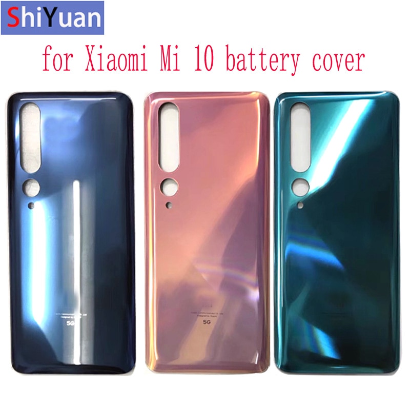 Voor Xiaomi Mi 10 5G Batterij Cover Achterdeur Vervanging Back Cover Voor Xiaom Mi 10 5G Achter behuizing In Groen Grijs Goud Kleur