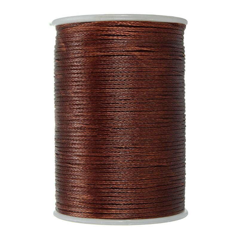 Hilo para coser cuero de 3 capas, cuerda plana de poliéster encerado de 0,8mm, bricolaje, hilo de artesanía para reparación de zapatos, sombreros y artesanías: Brown