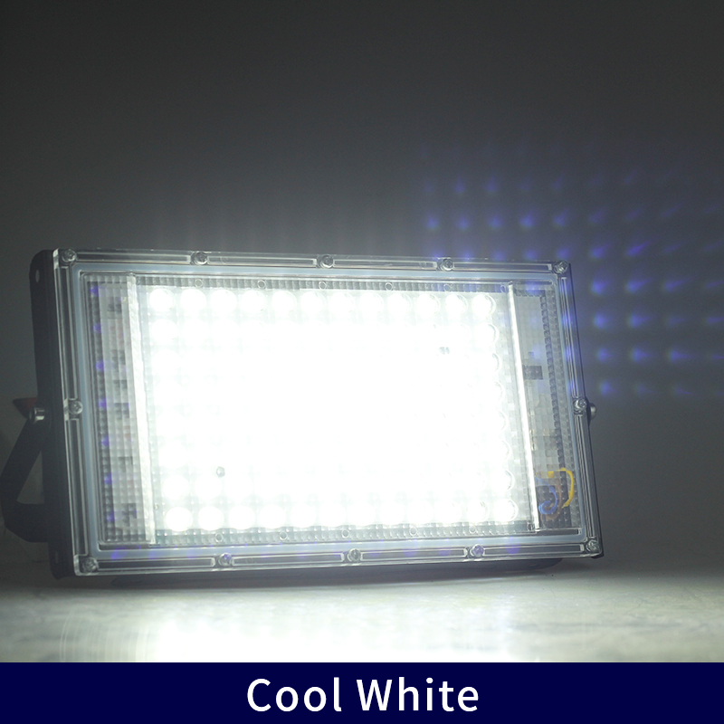 Led-strålkastare 50w led-spotlights 100w led-växtlampor 220v fytolampor gatubelysning fullspektrumlampa för växttillväxtlampa: Vit / 50w