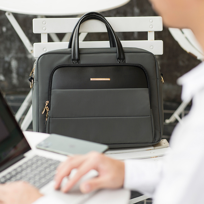 Dames Laptop Tas Pu + Polyester Notebook Koffer Voor 13 14 15 16 Inch Laptop Schoudertassen Reiskantoor Dames Handtassen
