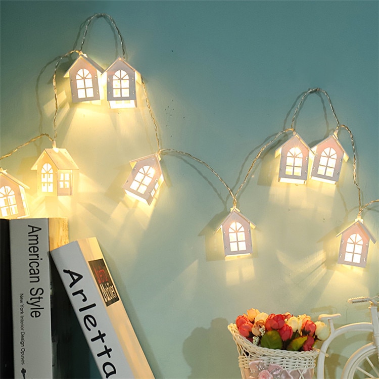 Led Kleine Huis String Verlichting Meisje Slaapkamer Decoratieve Licht