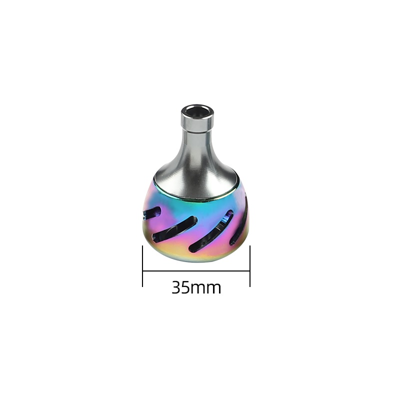 Rolvis 1Pc Vishaspel Handvat Metalen Knop Haspel Tuimelaar Grip Ergonomie Diy Modificatie Visuitrusting Tackles: Bruin