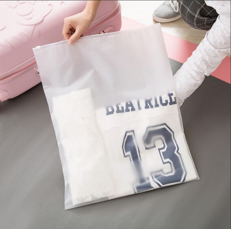 40 stks/partij Transparant Reistas Bagage Organizer Verpakking Kubus Organisator Reistassen Waterdichte Bag: 40x52