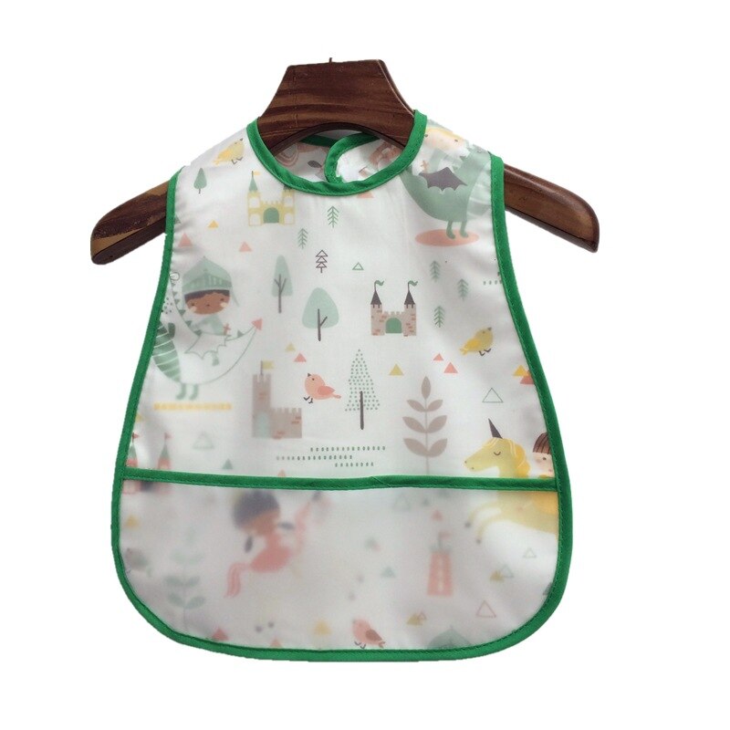 Verstelbare Baby Slabbetjes Eva Waterdichte Lunch Feeding Slabbetjes Baby Cartoon Voeden Doek Kinderen Baby Schort Babador Bandana: Castle