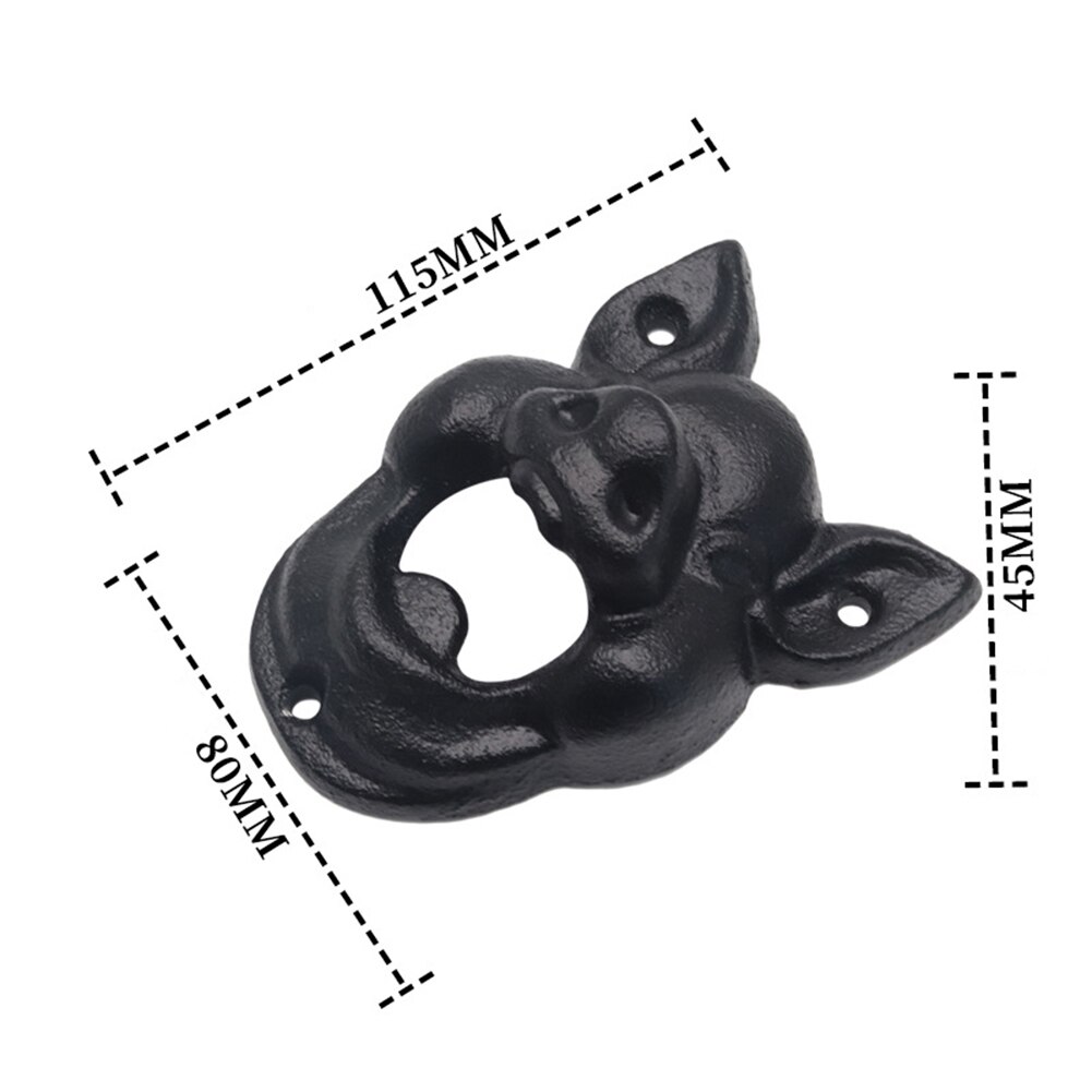 Jahrgang Tragbare Schwein Kopf Gusseisen Zauberstab Montiert Wein Bahre Flasche Deckel Öffner Zubehör Mit Schrauben dauerhaft Bar Liefert