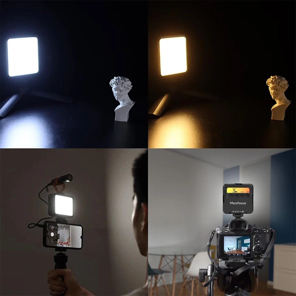 Luz LED de estudio fotográfico para juegos Tiktok Youbute, iluminación de relleno de vídeo en vivo, cámara portátil, grabación de vídeo, lámpara de Panel de fotografía