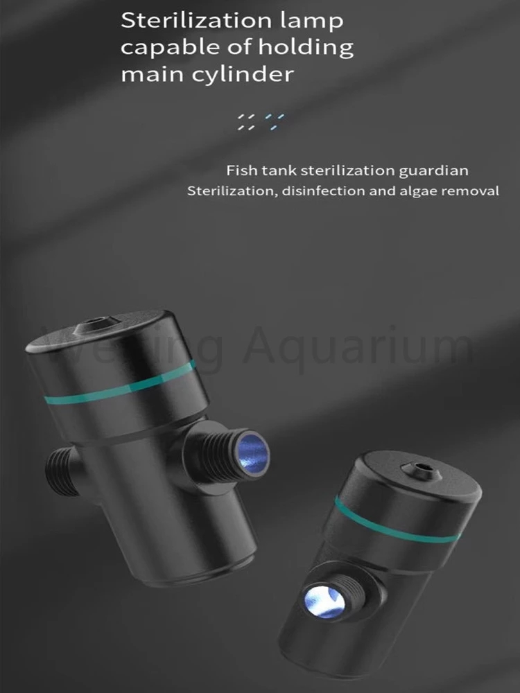 Lámpara de desinfección UV para pecera, lámpara de esterilización de buceo para estanque de peces, eliminación de algas, accesorios externos para acuario