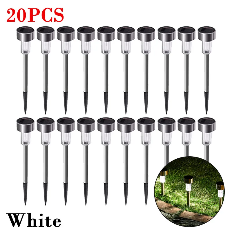 Solar Outdoor Lights Garden Lamps Powered Waterproof Landscape Path for Yard Backyard Lawn Patio Decorative LED Lighting: Gold