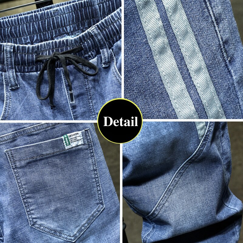 Jean sarouel pour homme, pantalon Denim, grande taille 7XL 8XL 9XL 10XL, nouvelle décontractée, taille élastique, Streetwear, automne