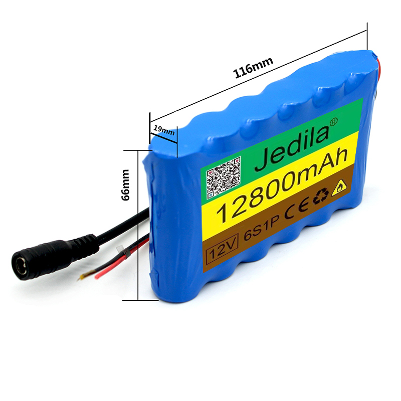 100% original 12V battery pack 12.8Ah 18650 Rechargeable Lithium Ion battery pack capacity DC 12.6V 12800mAh CCTV Cam Monitor