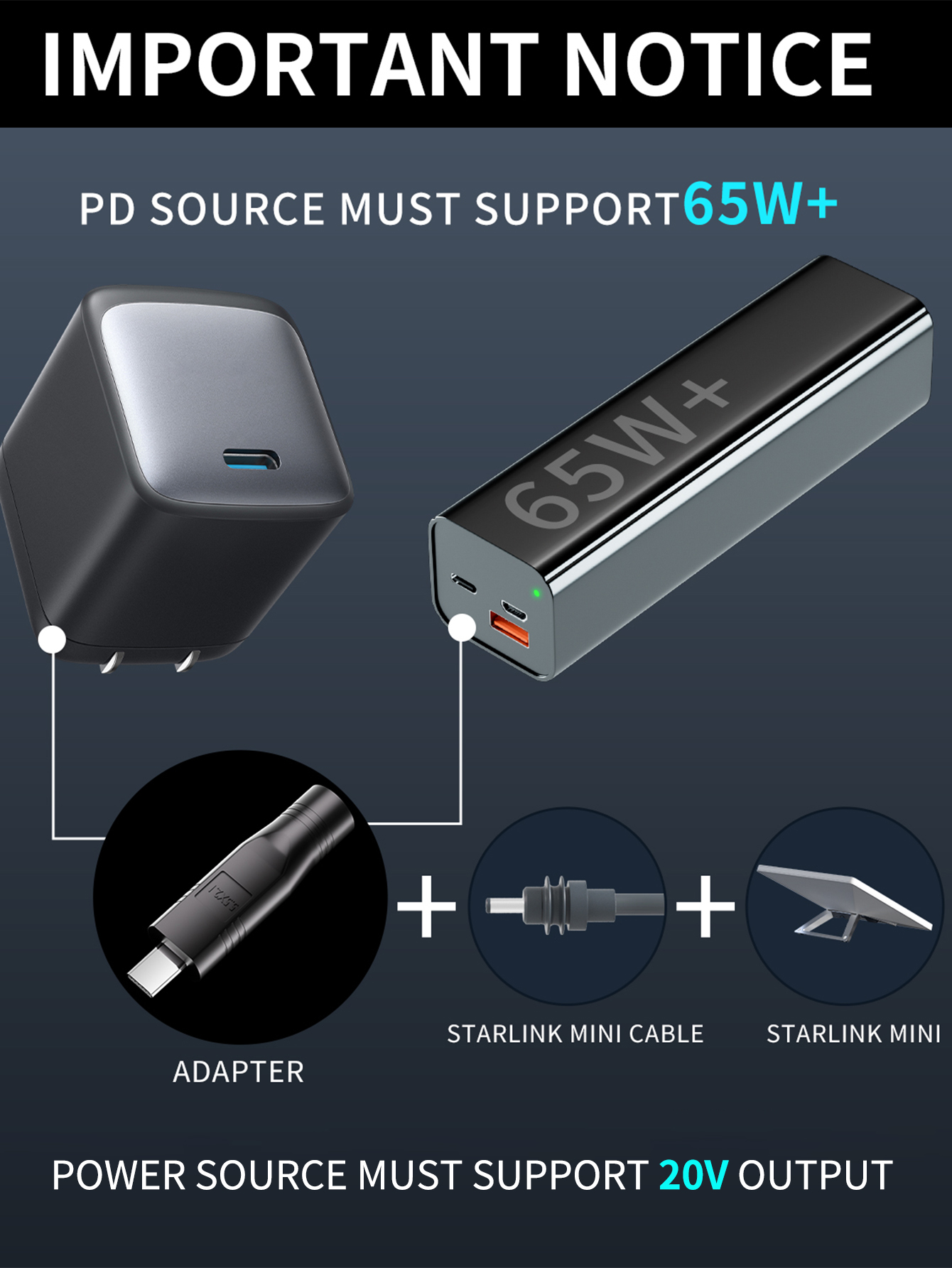 Starlink Mini accesorios Starlink Ethernet Adapte, mini cable starlink, starlink mini usb c, Starlink mini DC Cable de alimentación a USB-C