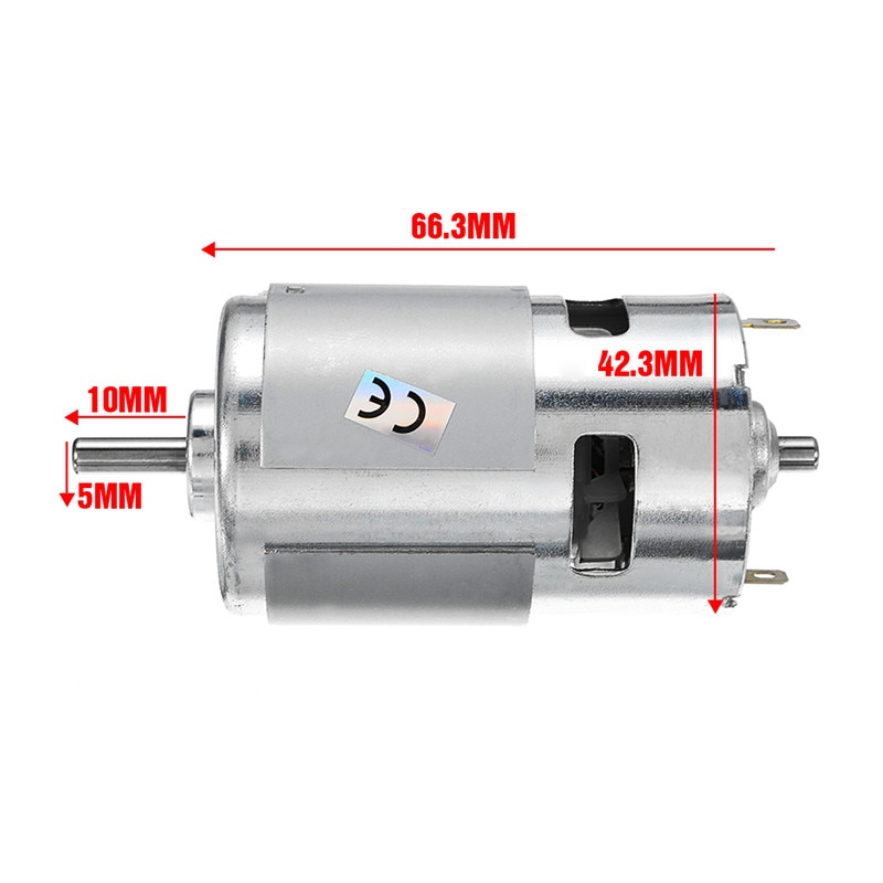 Dc 24v/12v 15000 rpm høyhastighets stort dreiemoment  dc 775 motorers elektriske verktøy motorer og deler likestrømsmotor