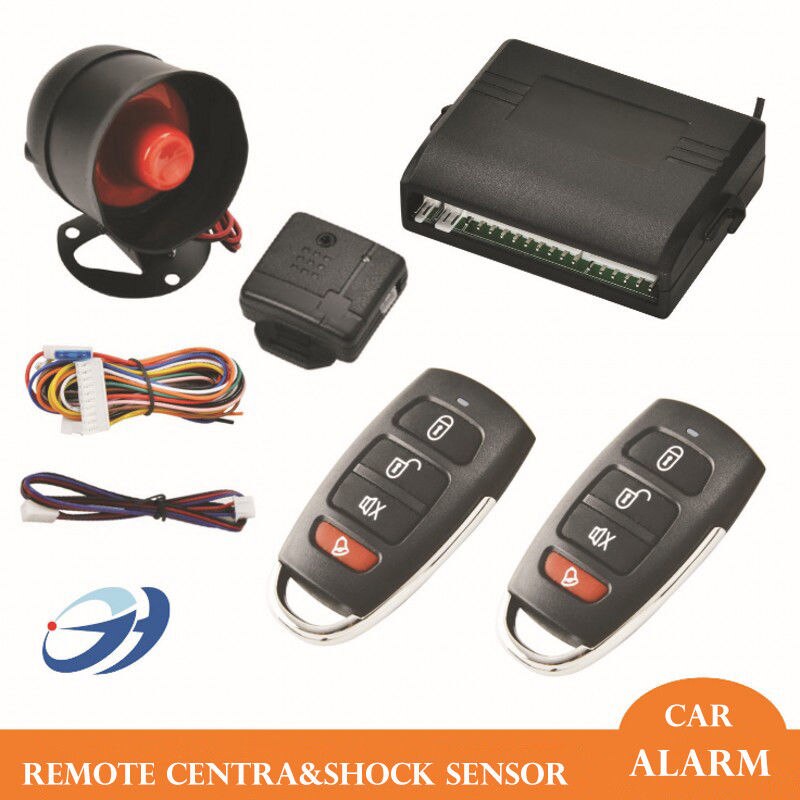 Car Security System Alarm Immobiliser Central Locking + Shock Sensor+2 Remote