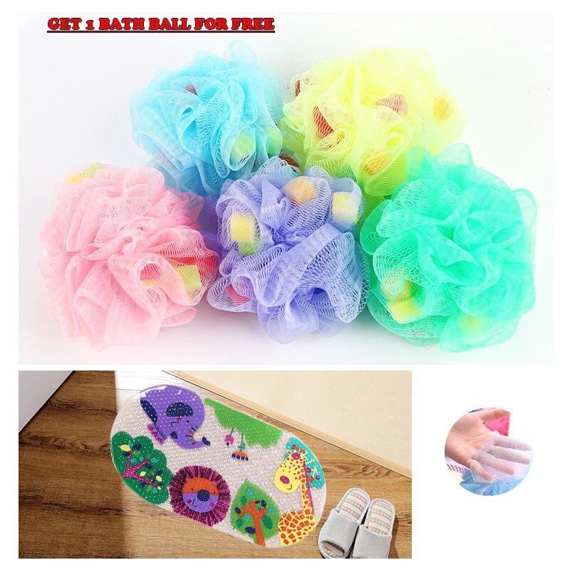 Alfombras de baño antideslizantes de PVC con ventosa, 38cm x 69cm, alfombra multicolor para baño, bañera, ducha antideslizante, almohadilla de masaje suave