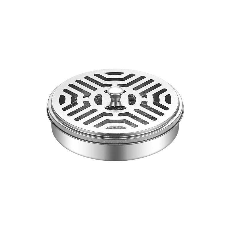 Mosquito Coil Tray Portable Mosquito Coils Holder Summer Outdoor Camping Indoor Home Hotel Insect Anti-Mosquito Repellent Tools: Light Grey