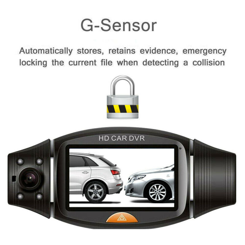 Dual Lens GPS Camera HD Car Dash Cam Video Recorder G-Sensor Night Vision
