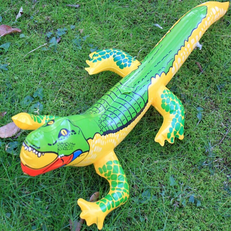 90Cm Opblaasbare Krokodil Blow Up Funny Water Speelgoed Krokodil Speelgoed Alligator Ballon Voor Zomer Strand Zwembad Opblaasbaar Speelgoed