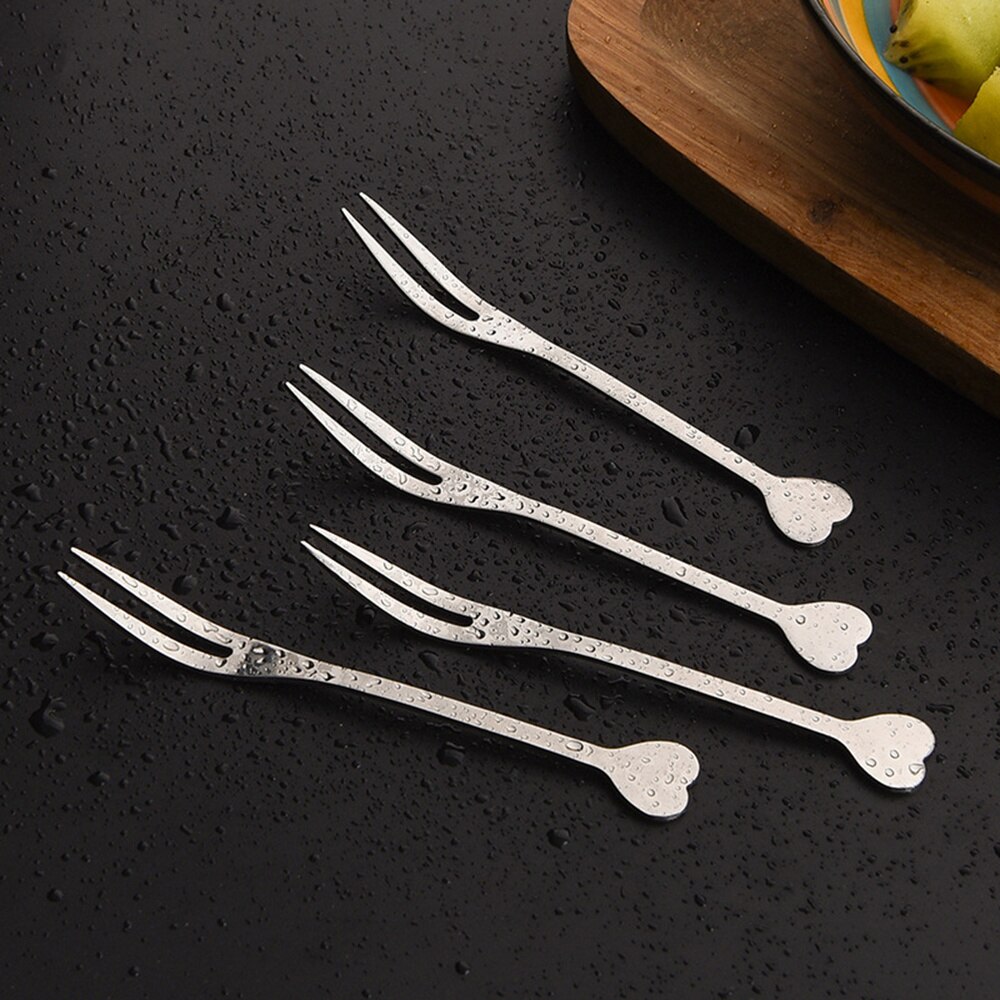 2 Stück Katzen Dessertgabeln - Keramik & Edelstahl Mini-Gabeln Für Kuchen & Obst