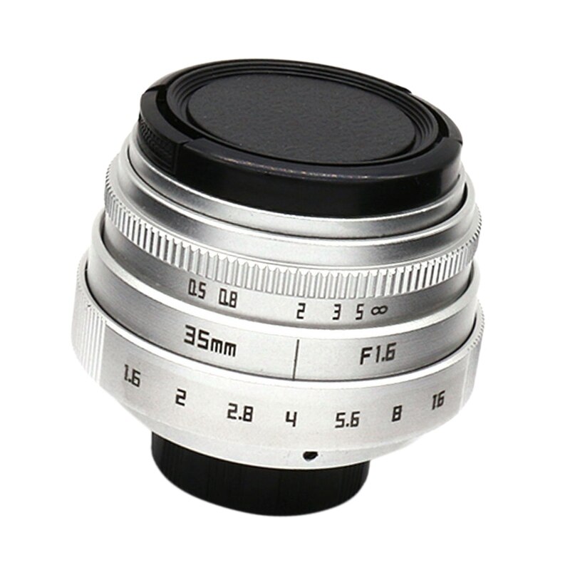 -35mm F1.6 C Mount Camera Lens Met Adapter Ring Voor Panasonic Olympus