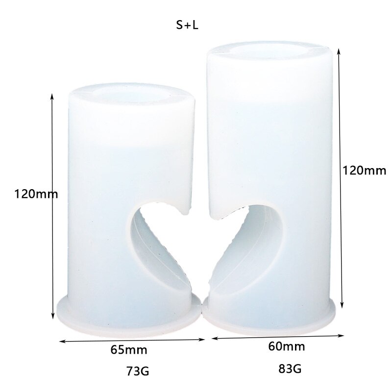 Cuboid Love Heart Candle Holder Silicone Mold Candlestick Epoxy Resin Mould Home Decoration Jewelry Making Tools DIY Crafts: SETB-2PCS